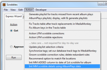 Menu to copy scrobble details to MM