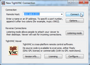 start vnc viewer